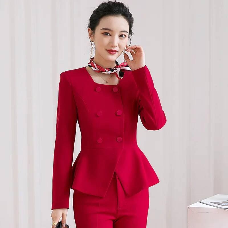 Women'S Formal Wear Pantsuits - Mulheres elegantes negócios trabalho wear blazers