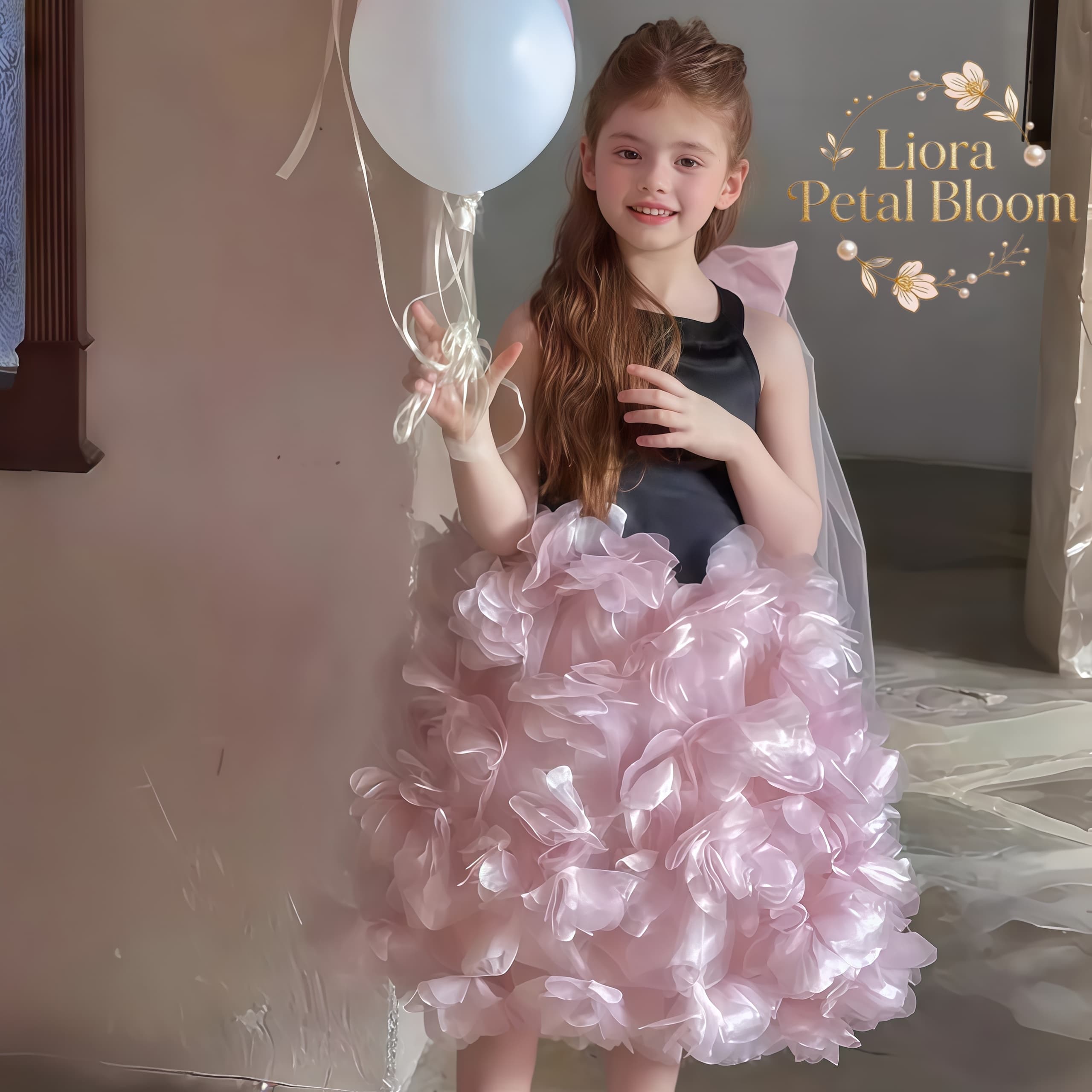 Formal Wear Gowns For Women - Vestido de Tule Floral Preto para
