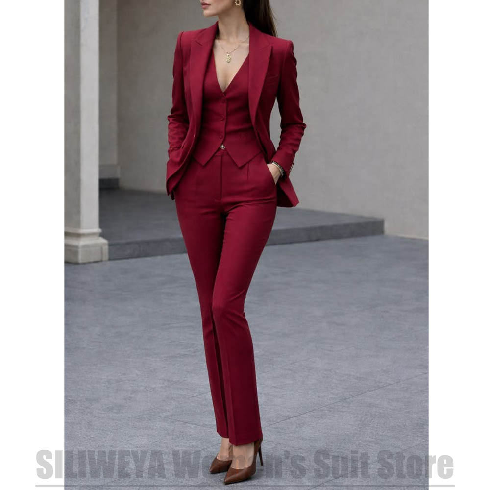 Women Formal Wear Blazers - Conjunto feminino de 3 peças, blazer,