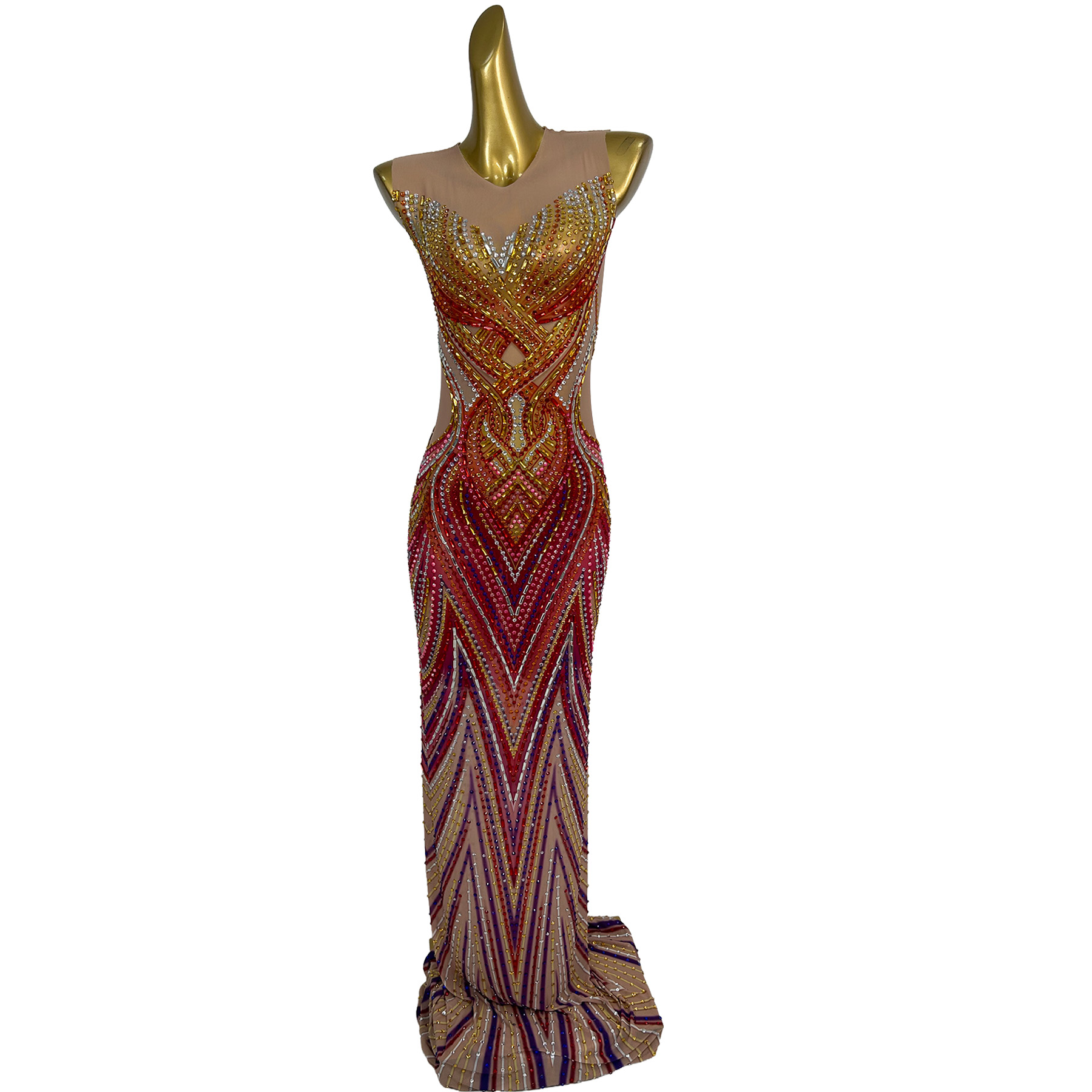 Formal Wear Gowns For Women - Vestido Longo Sexy de Cristal para