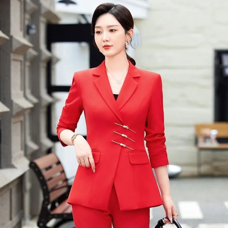 2025 moda branco vermelho pret - Women Formal Wear Blazers avaliação e preço