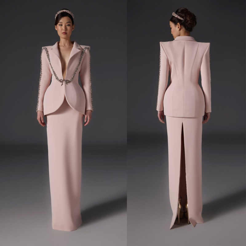 Conjuntos de Vestido Blazer pa - Women Formal Wear With Tie avaliação e preço