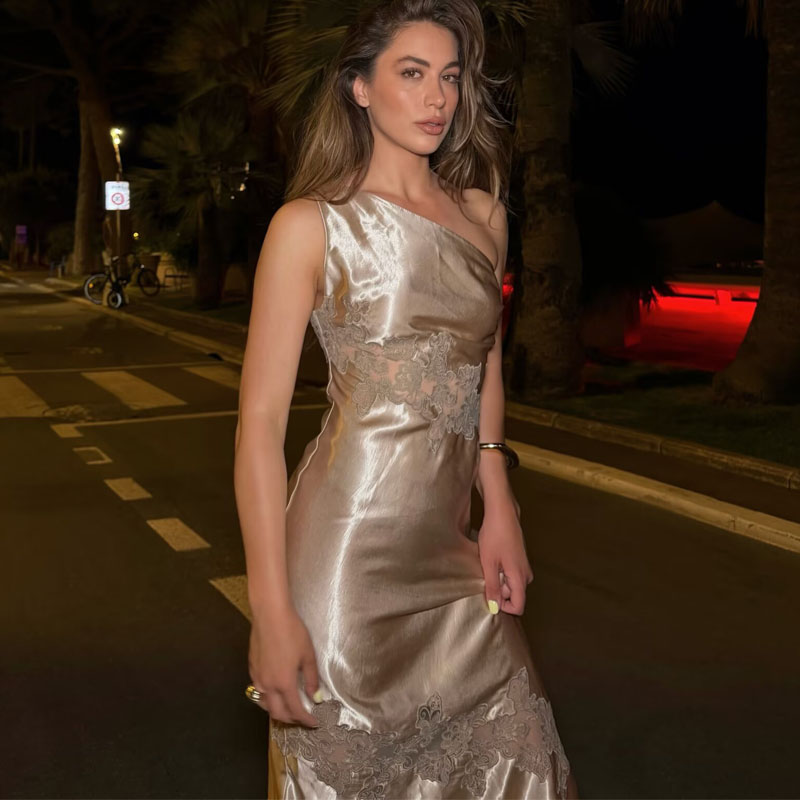 Vestido Feminino HXAO de Renda - Formal Wear Gowns For Women avaliação e preço