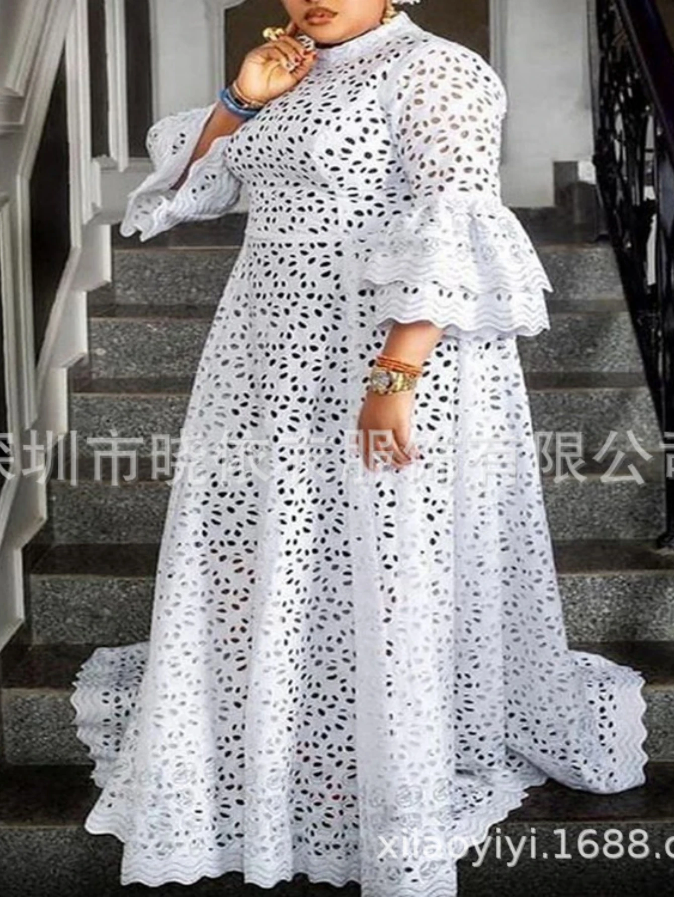 Vestido branco feminino manga  - Formal Wear Gowns For Women avaliação e preço