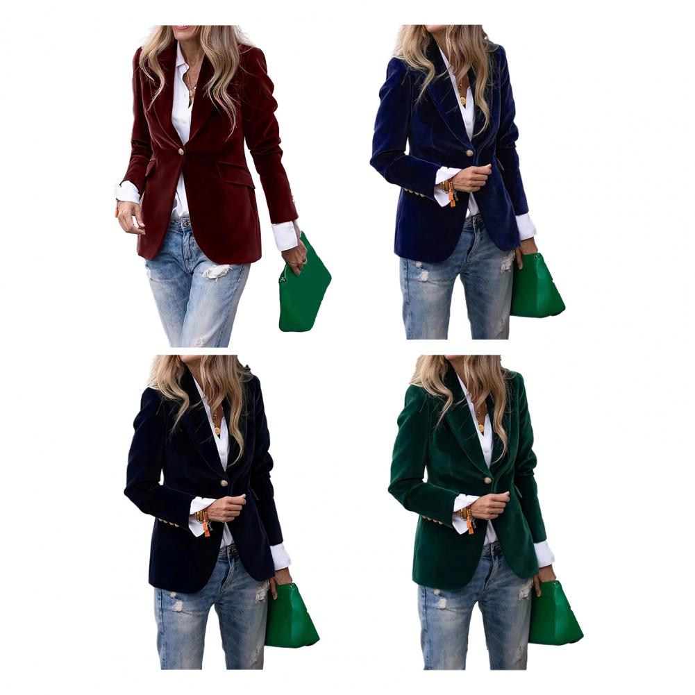 Blazer Feminino de Veludo Tama - Women Formal Wear Blazers avaliação e preço