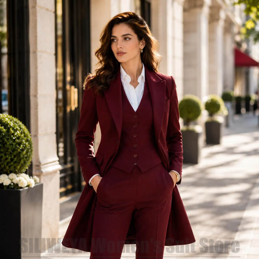 Conjunto Feminino de 3 Peças E - Women Formal Wear Blazers avaliação e preço