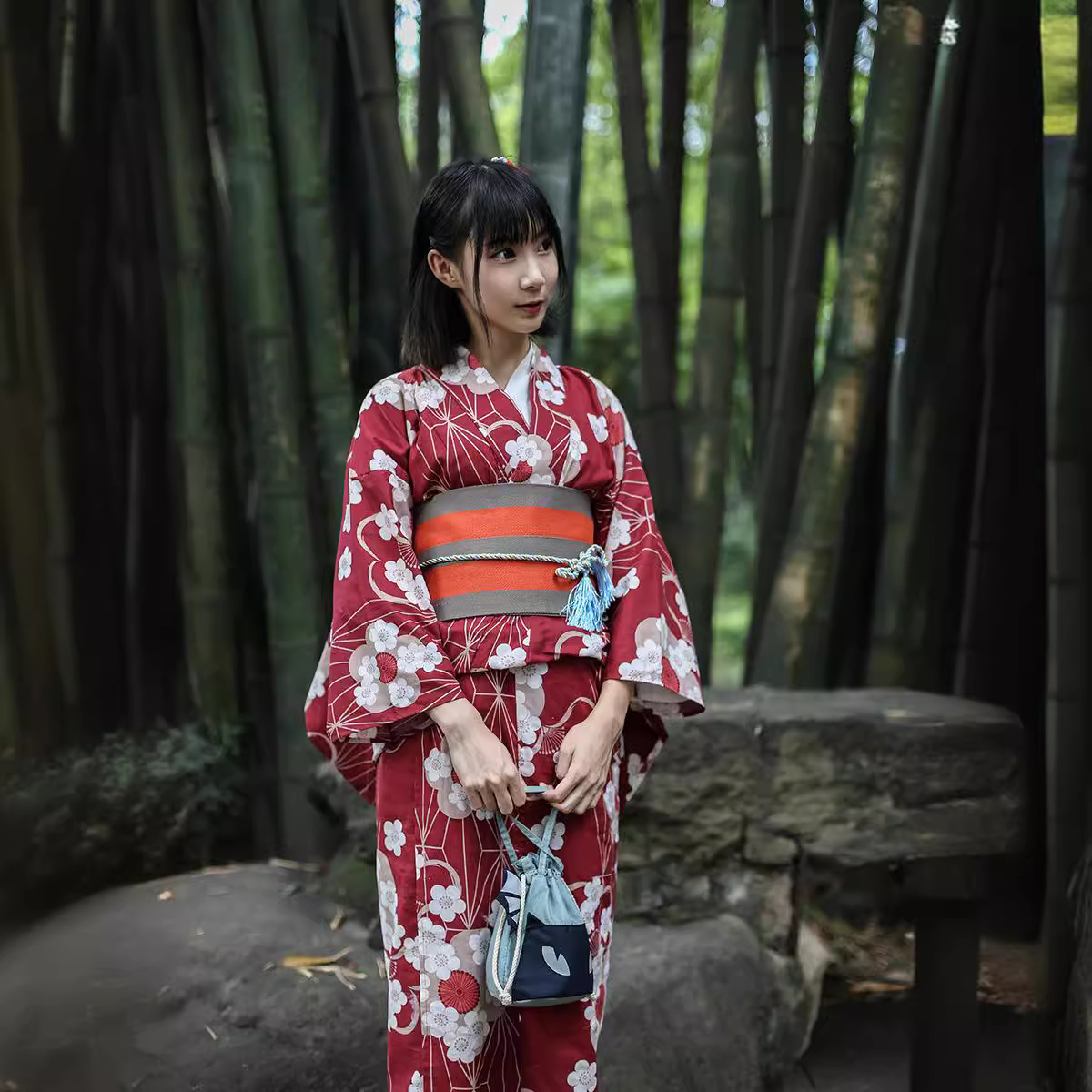 Quimono Yukata Japonês Vermelh - Women'S Formal Traditional Wear avaliação e preço