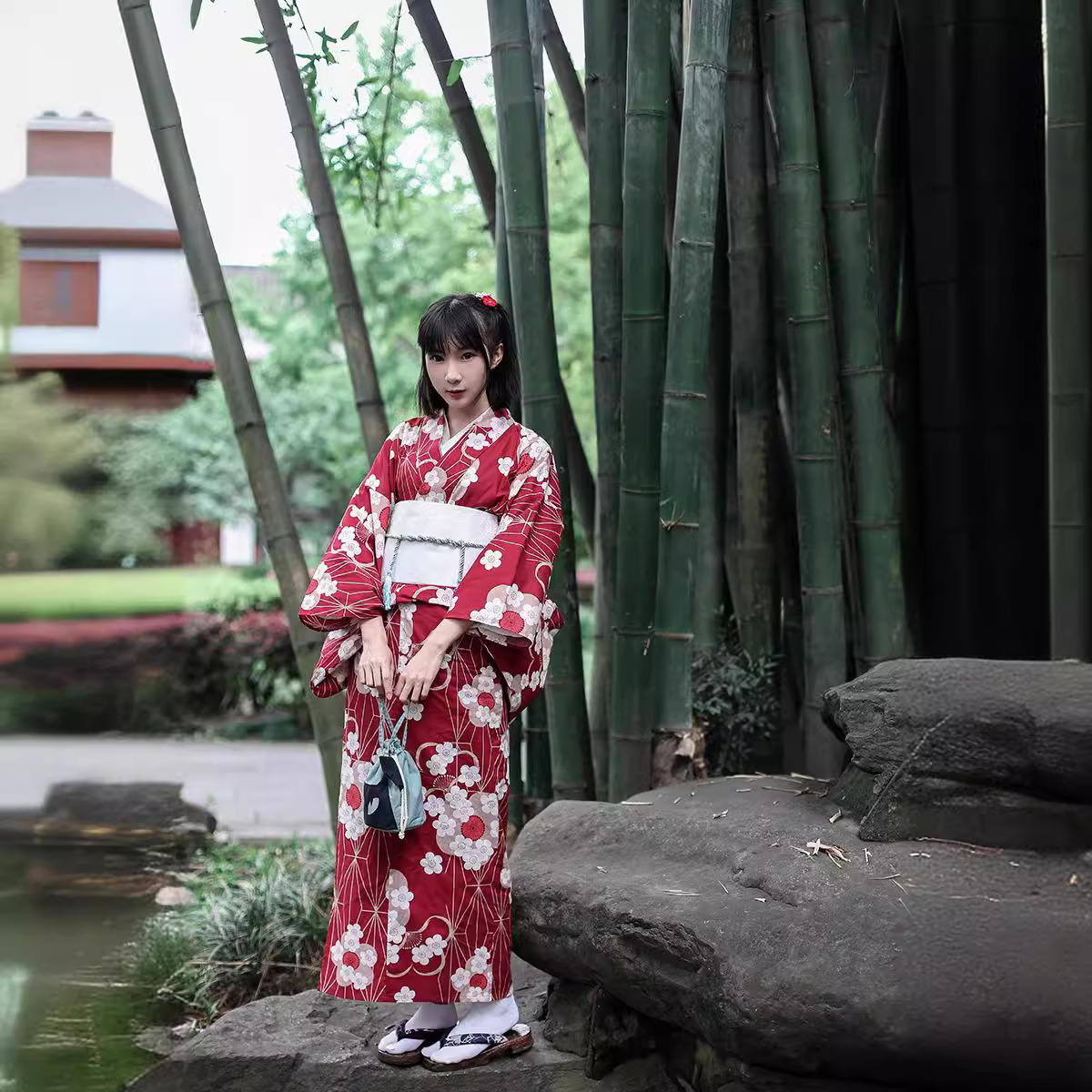 Quimono Yukata Japonês Vermelh - Women'S Formal Traditional Wear avaliação e preço