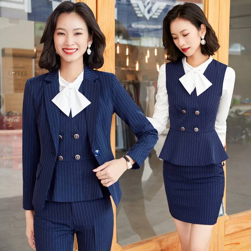 Moda listrado formal ternos de - Women'S Formal Wear Pantsuits avaliação e preço