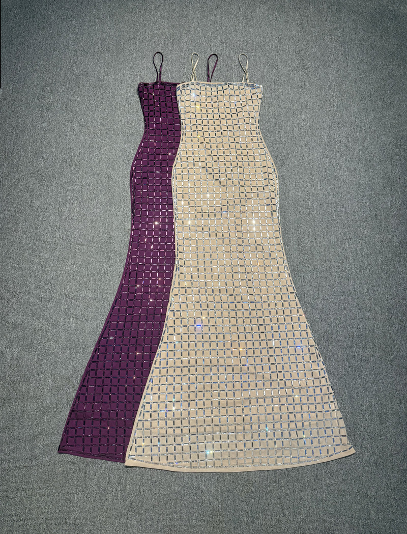 Cristal roxo feminino vestido  - Formal Wear Gowns For Women avaliação e preço