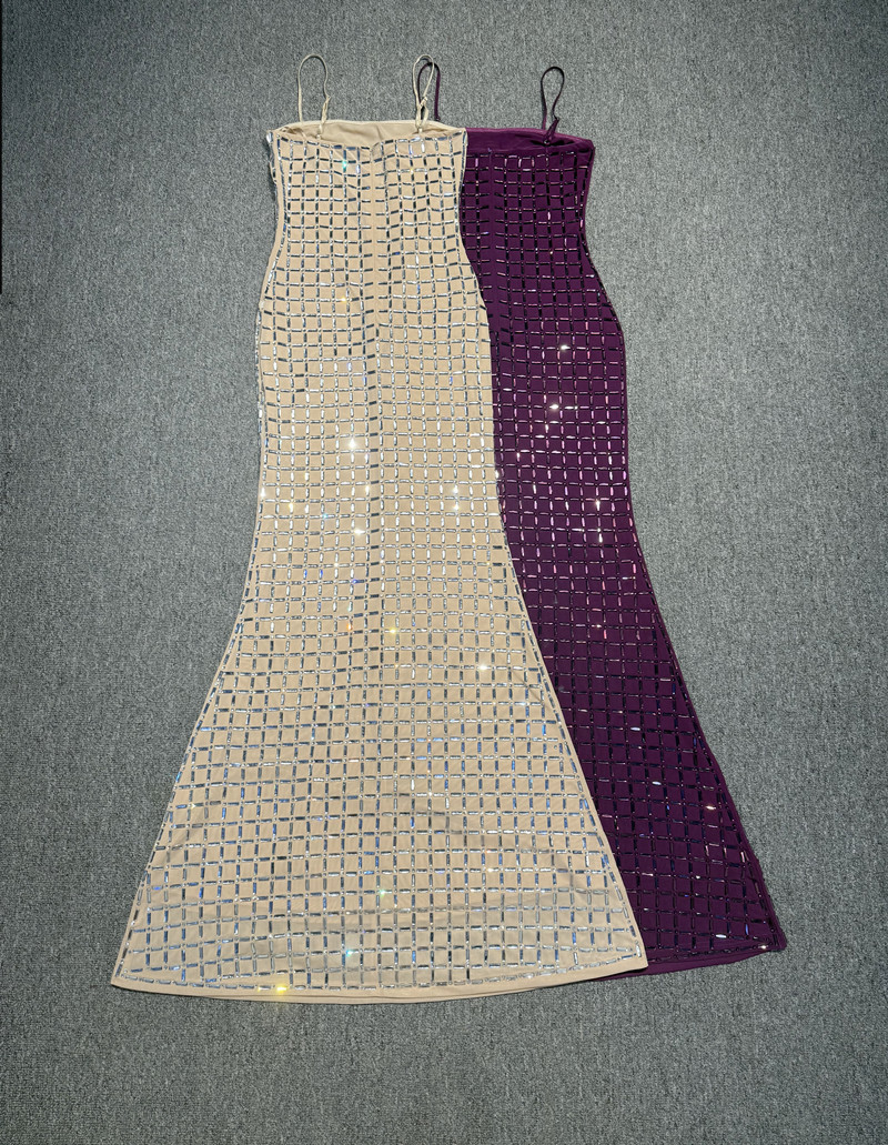 Cristal roxo feminino vestido  - Formal Wear Gowns For Women avaliação e preço