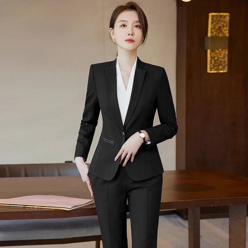 Senhoras escritório trabalho w - Women'S Formal Wear Pantsuits avaliação e preço