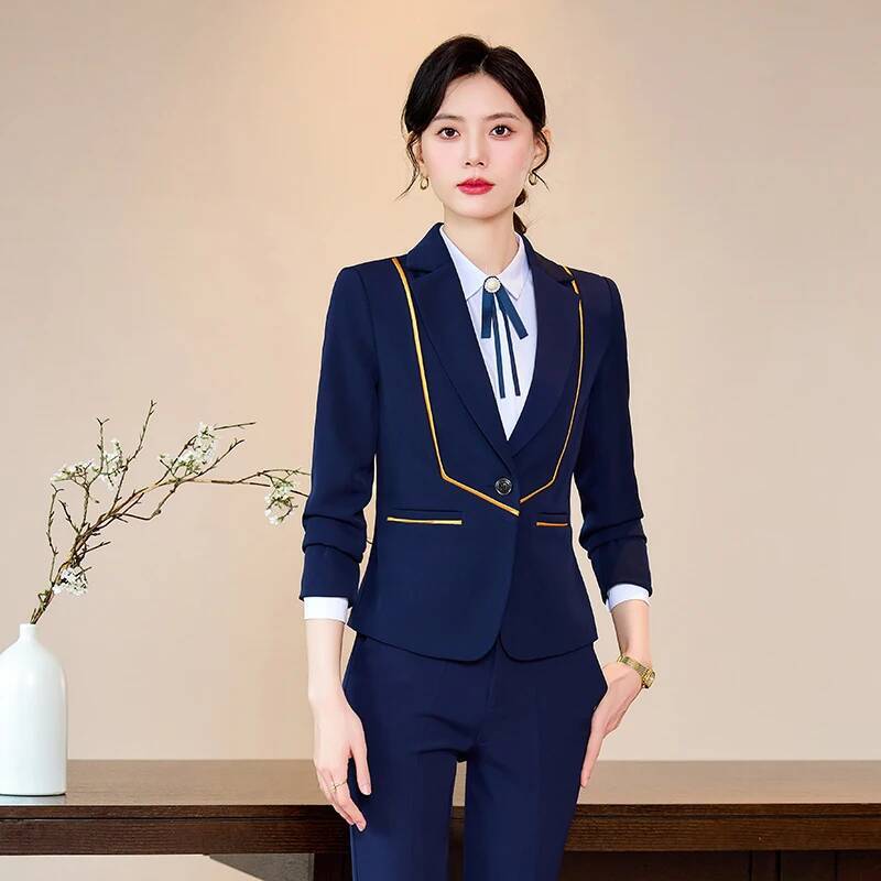 Senhoras escritório trabalho w - Women'S Formal Wear Pantsuits avaliação e preço