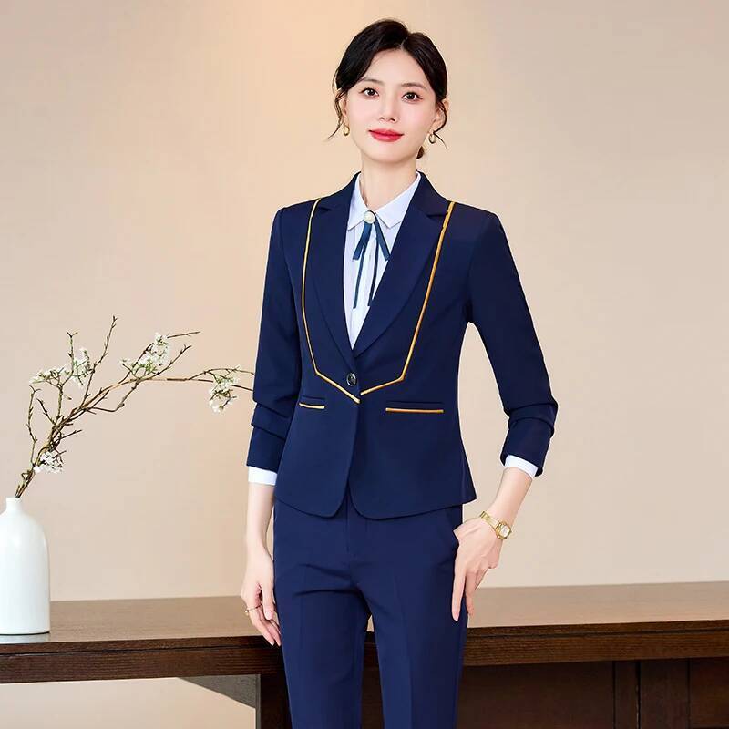 Senhoras escritório trabalho w - Women'S Formal Wear Pantsuits avaliação e preço