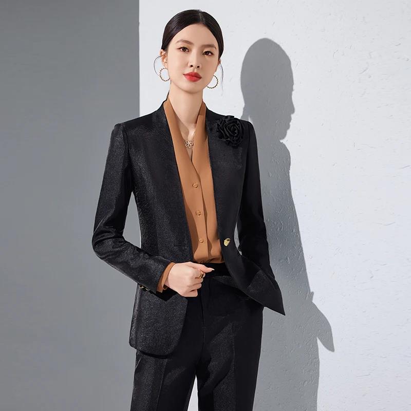 Mulheres blazer calças define  - Women'S Formal Wear Pantsuits avaliação e preço
