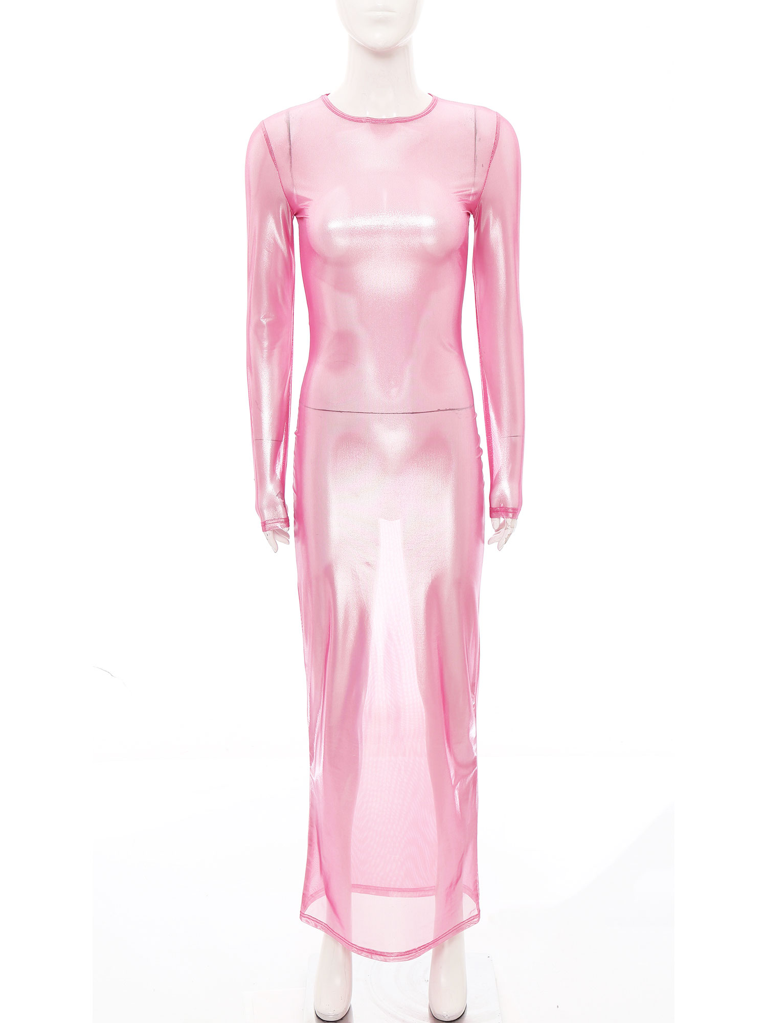 Vestido longo transparente met - Formal Wear Gowns For Women avaliação e preço
