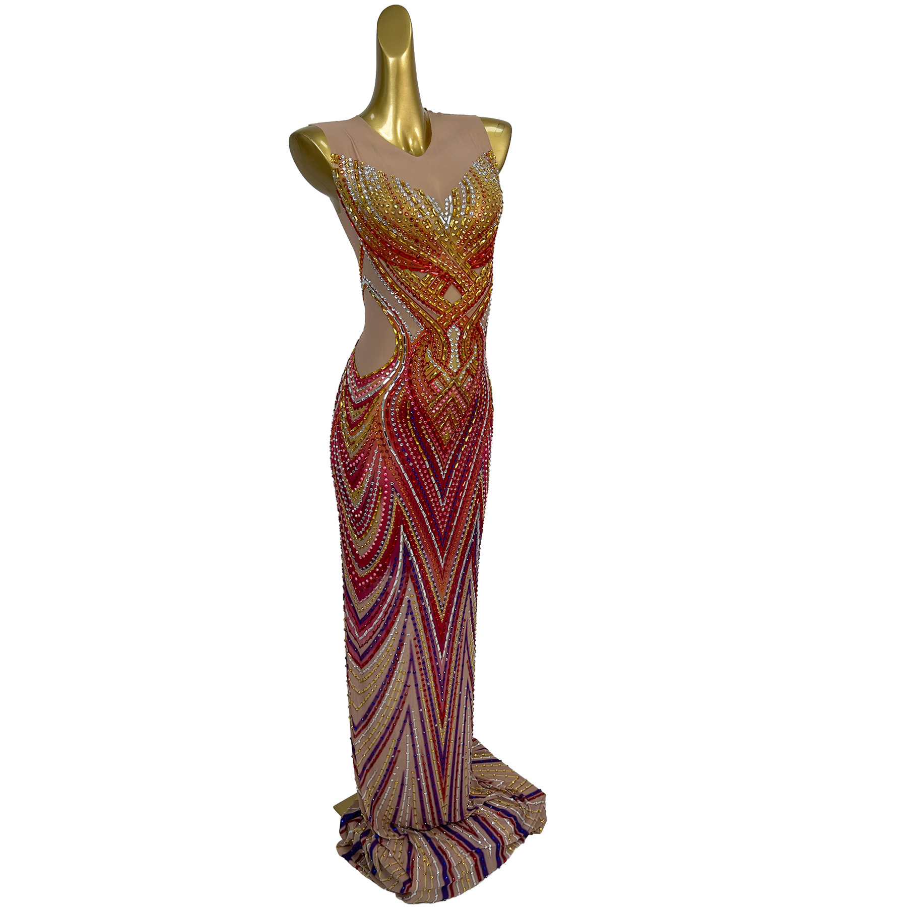 Vestido Longo Sexy de Cristal  - Formal Wear Gowns For Women avaliação e preço